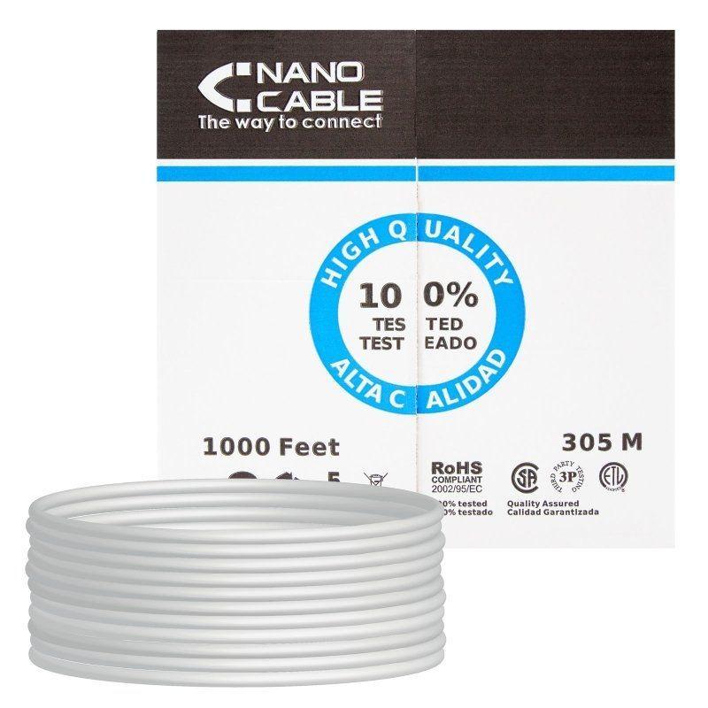 NANOCABLE BOBINA DE CABLE  UTP CAT5E 305M RIGIDO