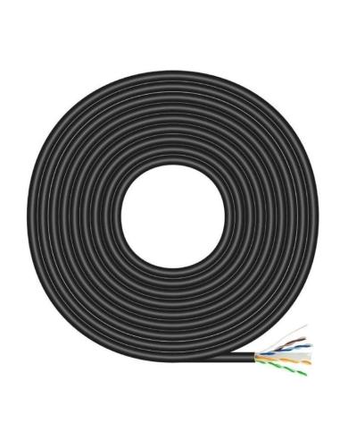 AISENS BOBINA DE CABLE PARA EXTERIORES  RJ45 FTP AWG23 A135-0675 CAT. 6/ 100M/  NEGRO