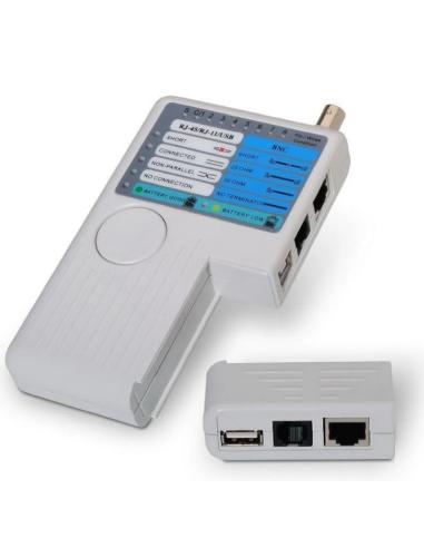 AISENS  TESTER CABLE RJ-45 / RJ-12 / RJ-11/ USB / COAXIAL