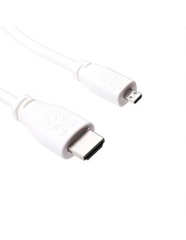 RASPBERRY CABLE MICRO HDMI A HDMI 1M BLANCO OFICIAL RASPBERRY PI