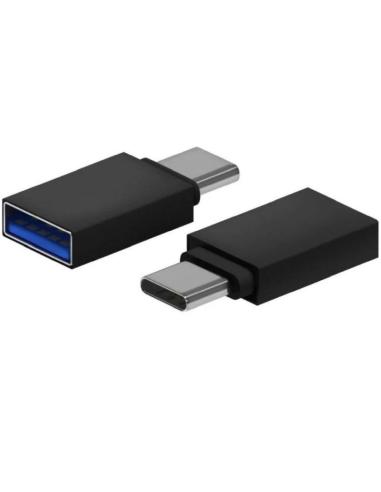 AISENS ADAPTADOR USB HEMBRA A USB-C MACHO NEGRO