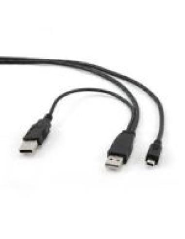 GEMBIRD CABLE DOLBLE USB 2.0 A-M/MINI-USB 0.9M