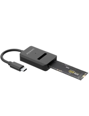 AISENS ADAPTADOR DOCK USB-C PARA SSD M2 SATA/ NEGRONVME NGFF AISENS ASUC-M2D011-BK