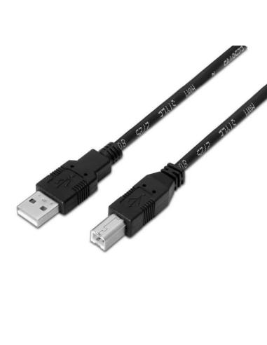 AISENS CABLE USB-A A USB-B 2.0 PARA IMPRESORA/ 3M/ NEGRO