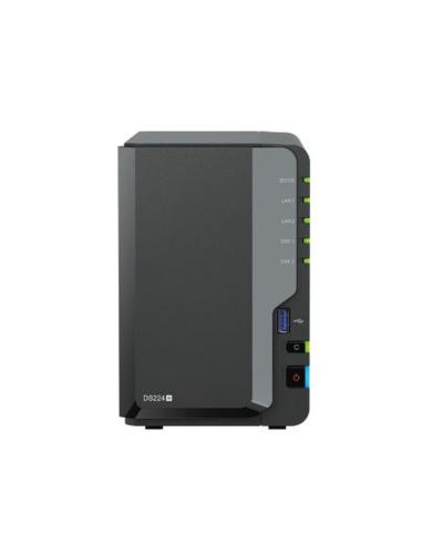 SYNOLOGY NAS DS224+ 2 BAHIAS ETHERNET J4125 NEGRO3.5-2.5/ 2GB DDR4