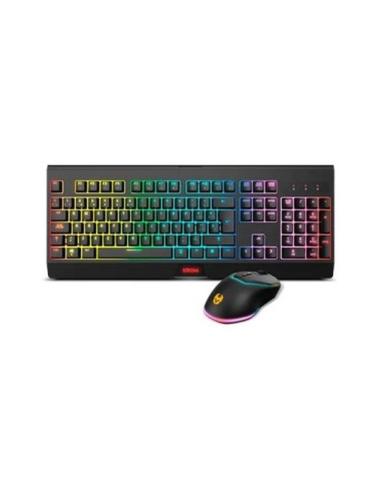 KROM TECLADO Y RATON KABALA WIRELESS RGB GAMINGTECLADO MEMBRANA RGB/RATON 4800DPI/ANTI-GHOSTING