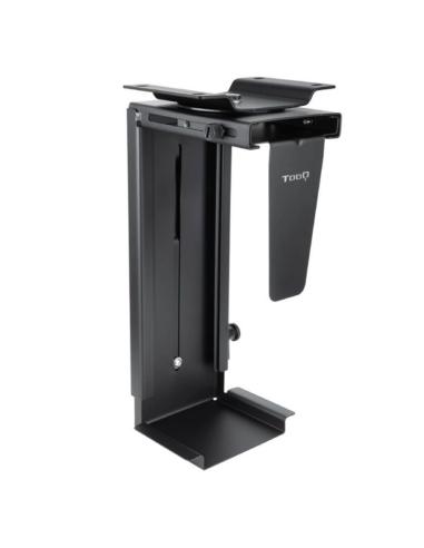 TOOQ SOPORTE CPU AJUSTABLE PARA EQUIPOS DE 300-533mmALTO 88-203mm ANCHO MAX 10KG COLOR NEGRO