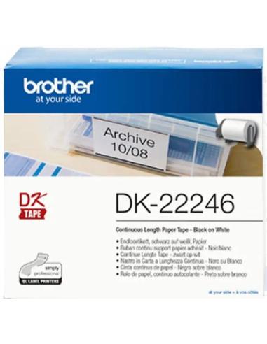 BROTHER ETIQUETAS DK22246CINTA CONTINUA DE PAPEL TÉRMICO (BLANCA). ANCHO: 103 MM. LONGITUD: 30,48 M