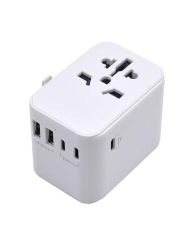 EWENT BASE CORRIENTE ADAPTADOR UNIVERSALEWENT ADAPTADOR UNIVERSAL DE VIAJE + 2 PUERTOS USB Y 3 PUERTOS USB-C