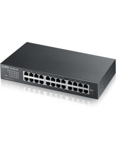 ZYXEL SWITCH GS1100-24E NO ADMINISTRADO GIGABIT ETHERNET (10/100/1000) NEGRO