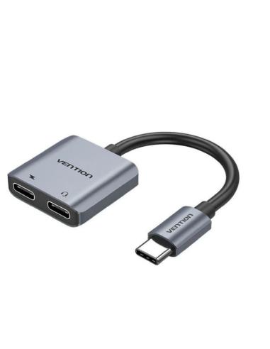 VENTION CABLE DE USBC MACHO A 2X USB-C HEMBRA (AUDIO Y CARGA)