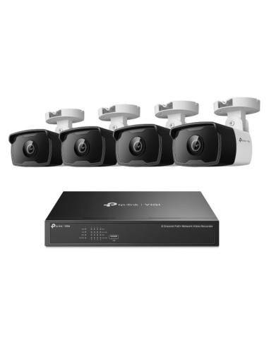 VIGI KIT CAMARAS VIGI NK8P-B434I BULLET + POE 8 CANALESKit Cámaras Bullet de 3MP & NVR PoE+ 8 canales