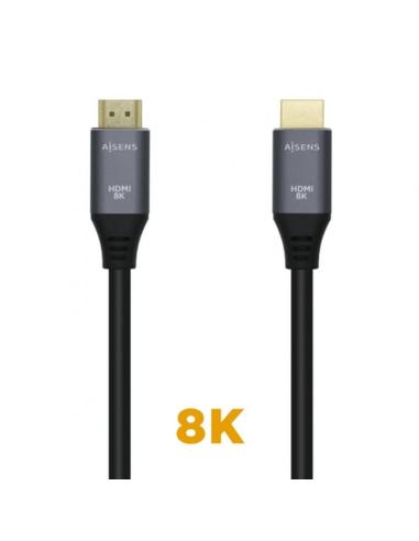 AISENS CABLE HDMI V2.1 A HDMI-A 0.5M NEGRO