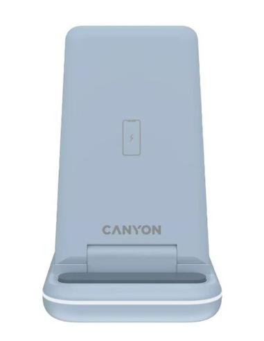 CANYON CARGADOR INALAMBRICO PLEGABLE WS-304 2 EN 1 AZUL POLVO