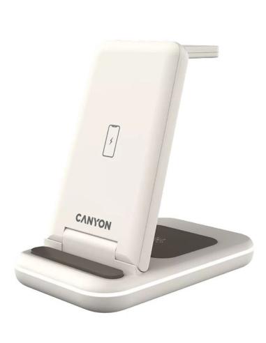 CANYON CARGADOR INALAMBRICO PLEGABLE WS-304 2 EN 1 VAINILLA