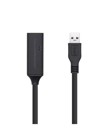 AISENS CABLE USB-A 3.0 A USB-A 3.0 + AMP + ALIM 15M NEGRO