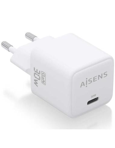 AISENS CARGADOR GAN DE PARED ASCH-30W1P036-BK USB-C 30W BLANCO