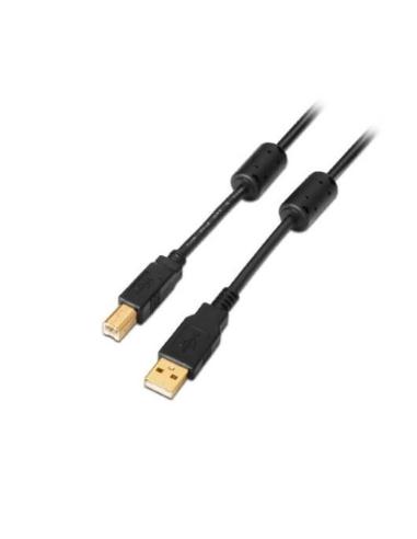 AISENS CABLE USB-A 2.0 A USB-B 2.0 2M NEGRO