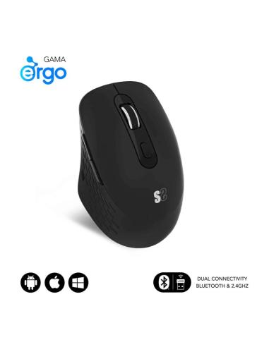 SUBBLIM RATON CURVE ERGO DUAL MOUSE BATTERY BLACK