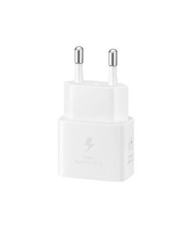 SAMSUNG CARGADOR DE PARED USB-C BLANCO  MAXIMO 25W GANCON CABLE