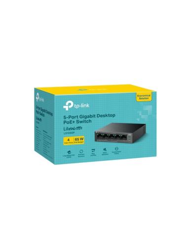 TP-LINK SWITCH GIGABIT DE SOBREMESA 5 PUERTOS  4 PUERTOS POE+