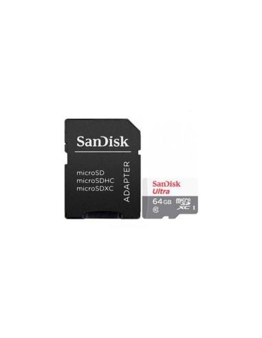 SANDISK MICRO SD 64GB ULTRA CON ADAPTADOR CLASE 10 / 100MBS