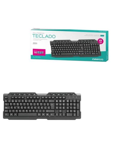 OMEGA TECLADO MULTIMEDIA AURORA USB OK026ES