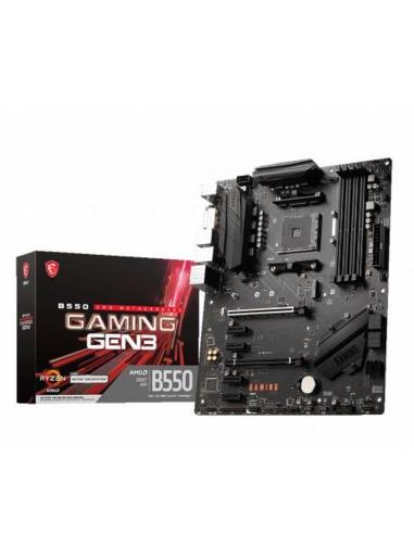 MSI PLACA BASE B550 GAMING GEN 3 AM4AMD Ryzen 5000,5000 G, 4000 G, 3000/4x DDR4/1x DVI-D/1x HDMI/1x M.2/6x SATA/RAID/ATX