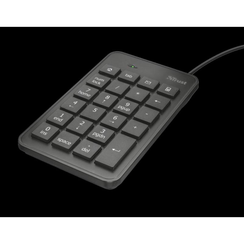 TRUST TECLADO NUMERICO XALAS USB NEGRO