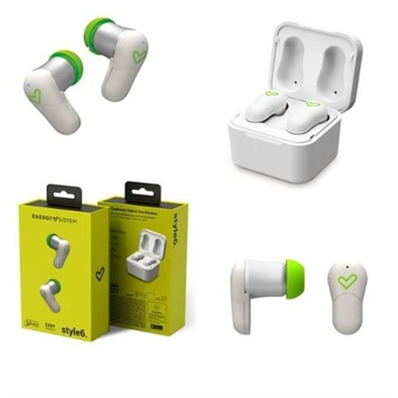 ENERGY SISTEM EARPHONES STYLE 6 TRUE WIRELESS BLANCOTRUE WIRELESS ESTEREO/CONEXION FACIL/ESTUCHE