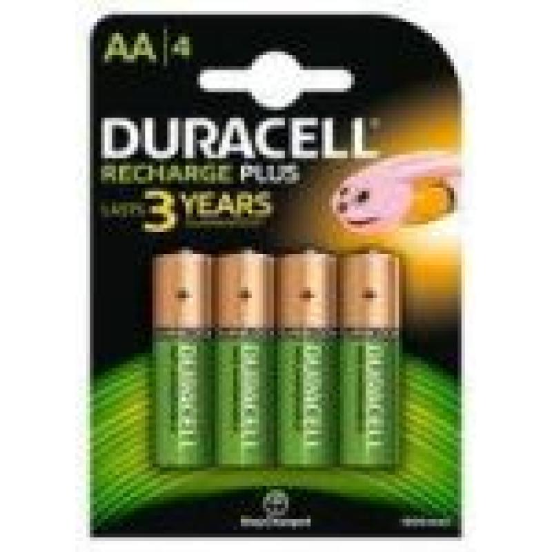 DURACELL DUR03924 PILA RECARGABLE HR6 AA 1300mAh BLISTER*4  DURHR6P4B