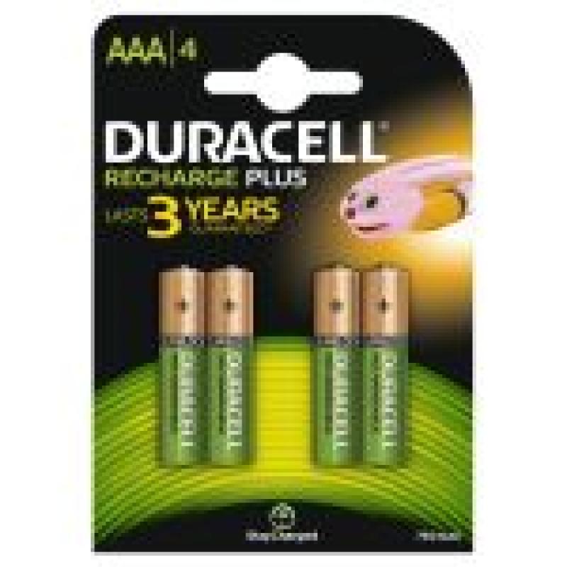 DURACELL PILA RECARGABLE HR03 AAA 750MAH BLISTER*4 DURHR03P4B