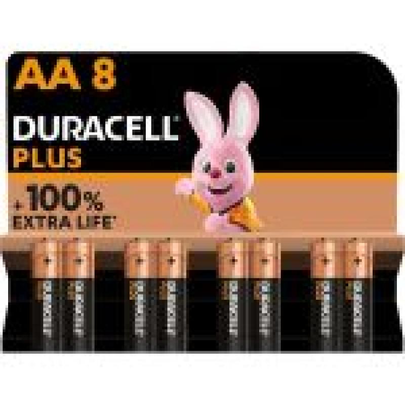 DURACELL PLUS POWER 100 PILA ALCALINA AA LR6 BLISTER 8UD