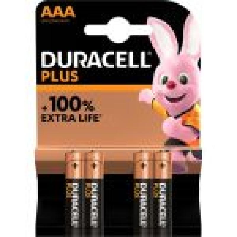 DURACELL PLUS POWER 100 PILA ALCALINA AAA LR03 BLISTER 4 UND