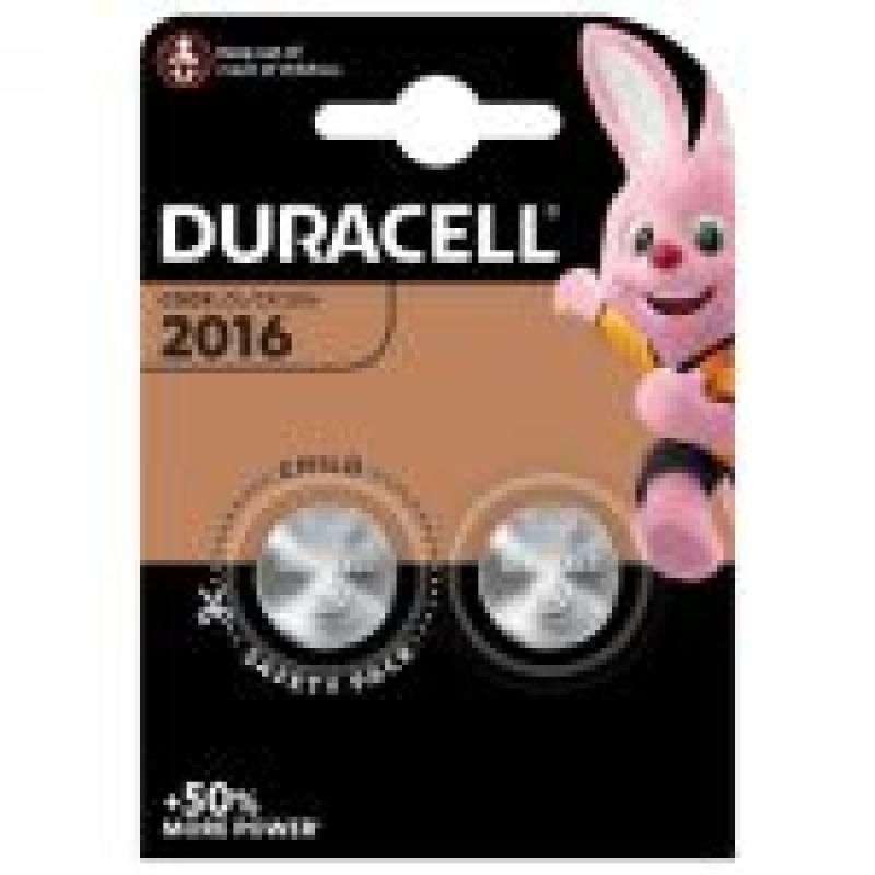 DURACELL PILA BOTON LITIO CR2016 3V BLISTER*2