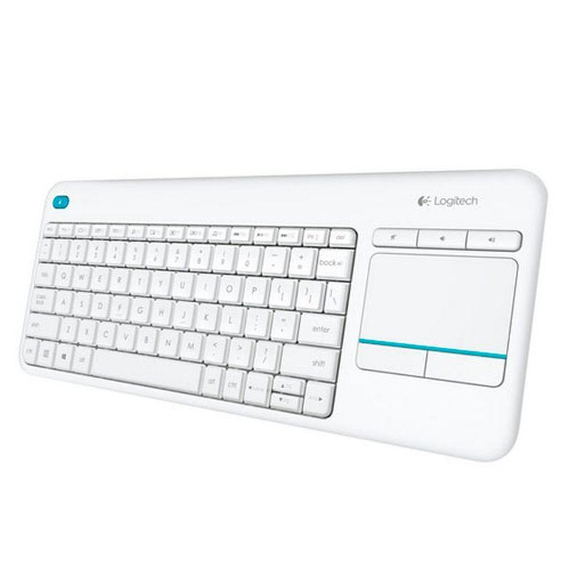 LOGITECH WIRELESS TOUCH KEYBOARD K400 PLUS BLANCO