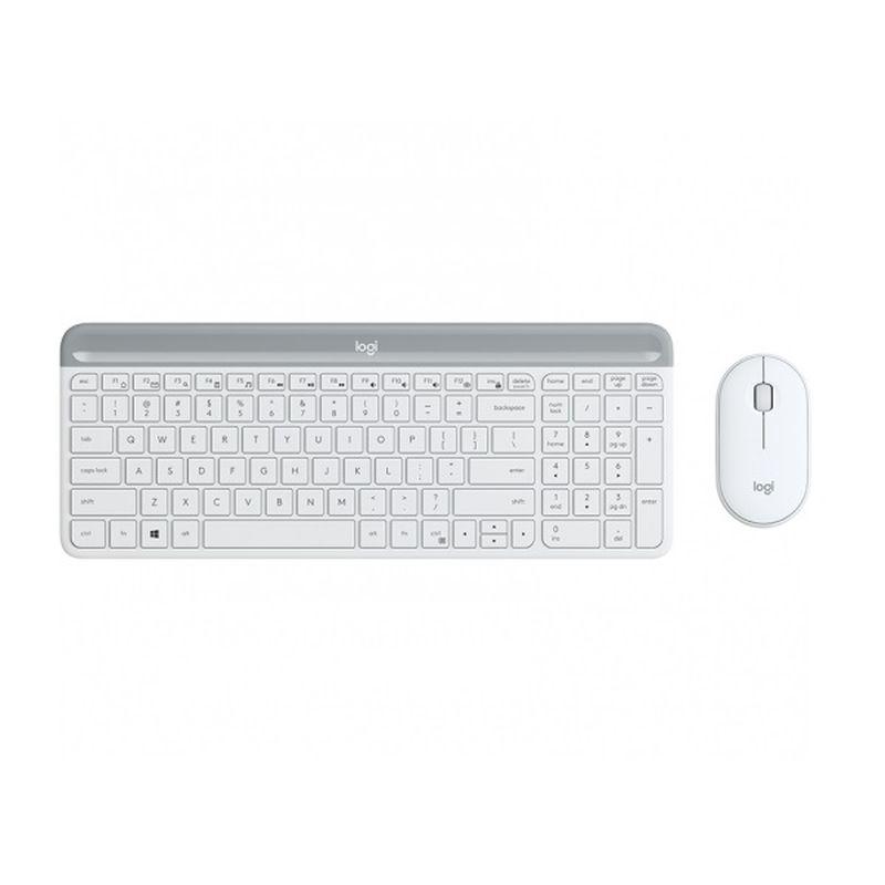 LOGITECH TECLADO Y RATON WIRELESS SLIM COMBO MK470 BLANCO