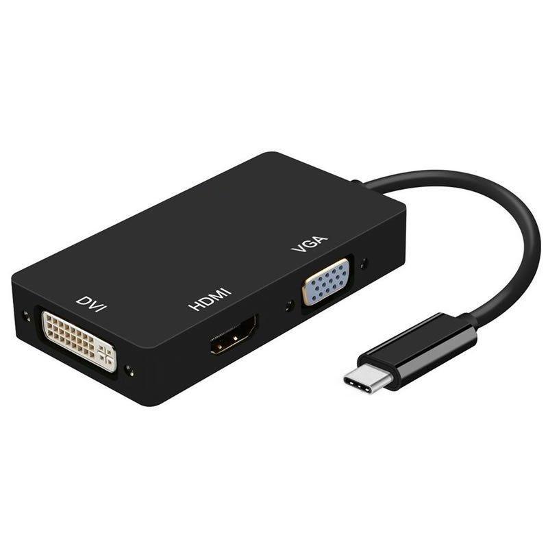 AISENS CABLE ADAPTADOR USB-C A HDMI + VGA + DVI HEMBRA