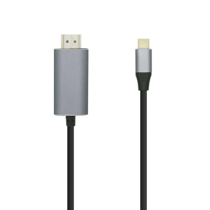 AISENS CABLE USB-C A HDMI MACHO 0.8M NEGRO