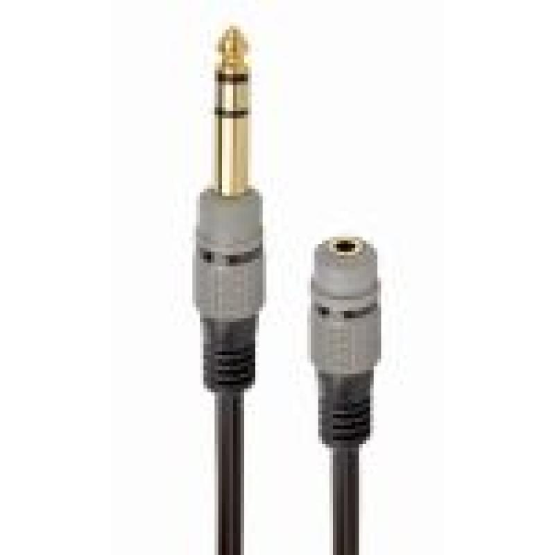 GEMBIRD ADAPTADOR CABLE DE AUDIO, 6.35 MM A 3.5 MM, 0,2 M