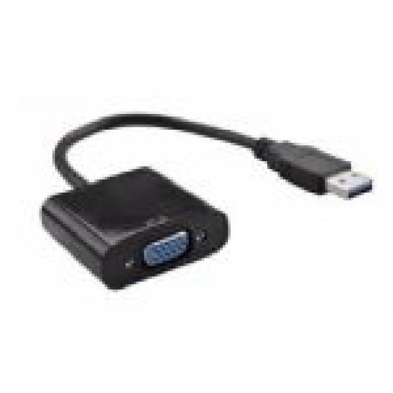 GEMBIRD ADAPTADOR DE VIDEO USB A VGA NEGRO