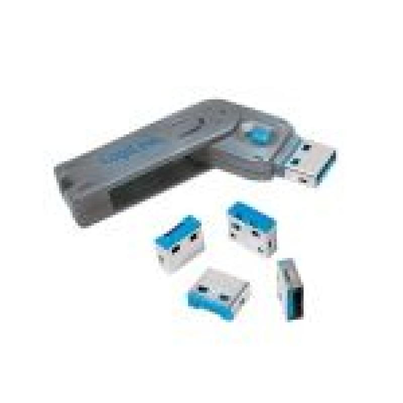 LOGILINK ADAPTADOR BLOQUEO PUERTO USB AU00431 LLAVE MAS 4 PUERTOS