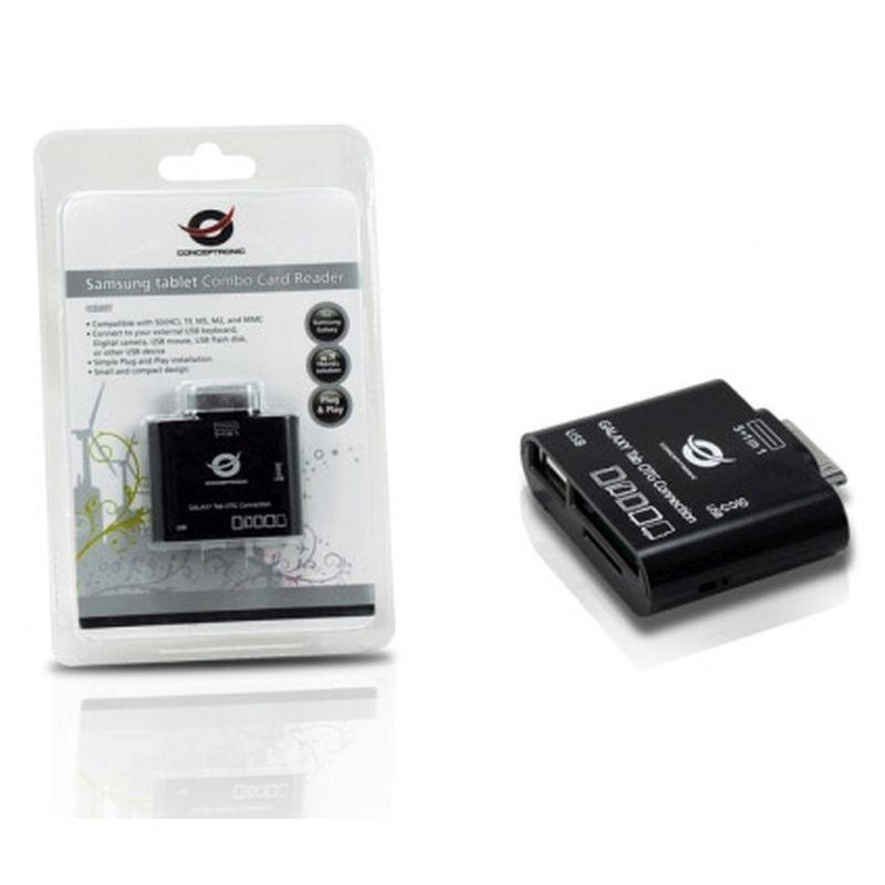 CONCEPTRONIC LECTOR TARJETAS + USB PARA TABLET SAMSUNG