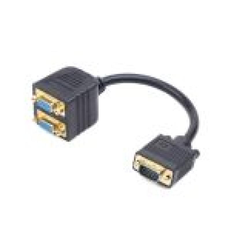 GEMBIRD CABLE SPLITTER VGA 2XHD15H A 1XHD15M 20CM