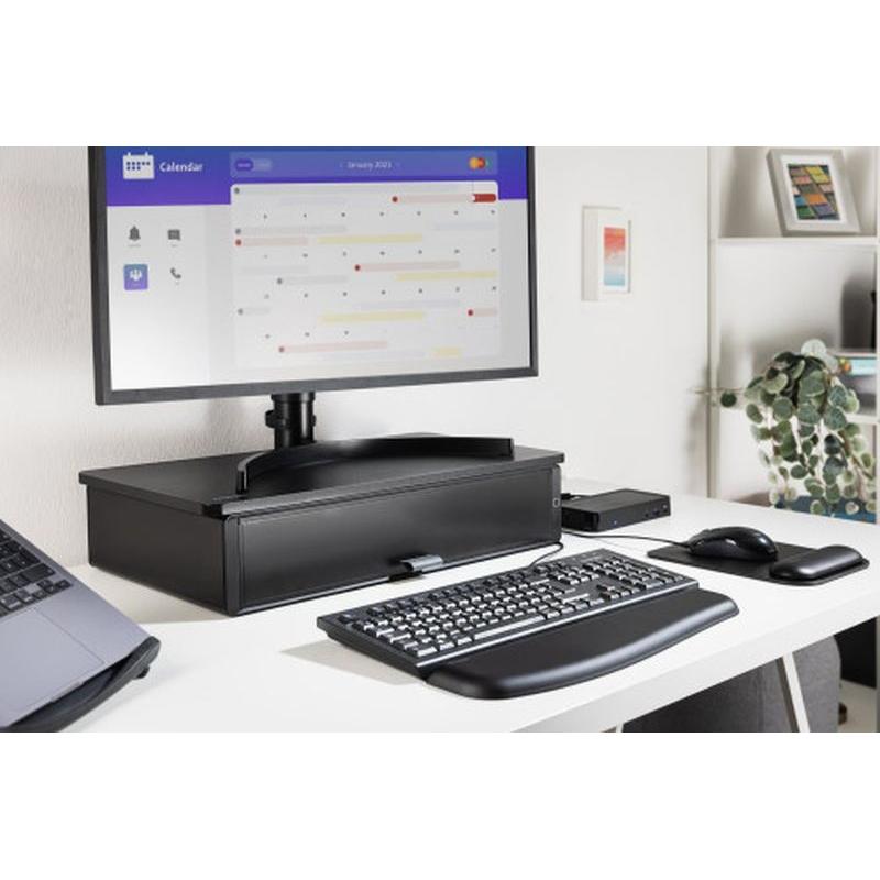 KENSINGTON SOPORTE MESA MONITOR UVSAND NEGRO con compartimento de desinfección UVC