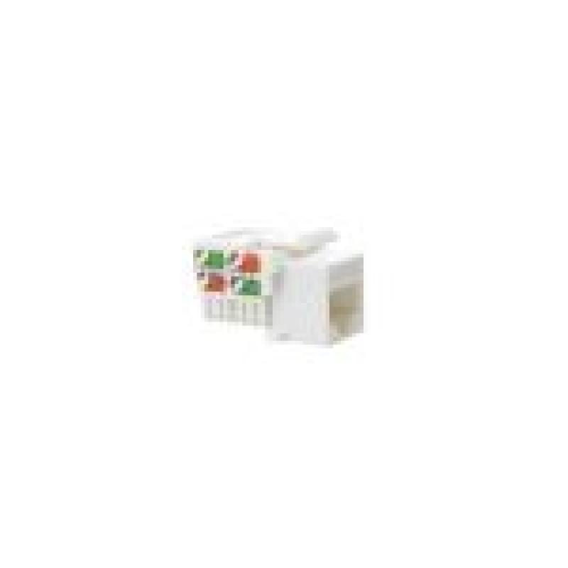 LAPARA MÓDULO UTP RJ45 CAT6 KEYSTONE 90º DUAL BLANCO