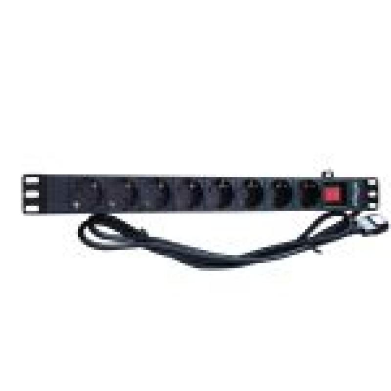 ENERGENIE REGLETA 8 TOMAS PARA RACK 1 U 16A 3M DE CABLE ENCHUFE C14