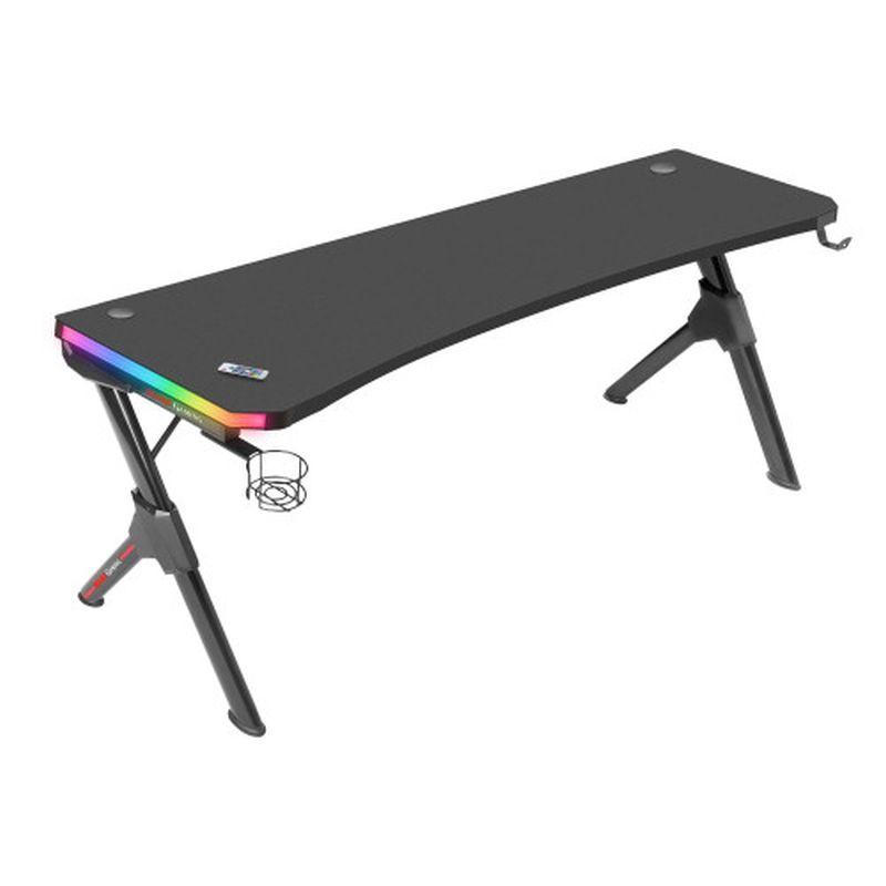 MARS GAMING MESA GAMING MGDXLRGB NEGRA RGBTAMAÑO EXTRA GRANDE DE 160 CM PARA LOS SETUPS MÁS EXTREMOS QUE PUEDAS IMAGINAR. 3 MONI