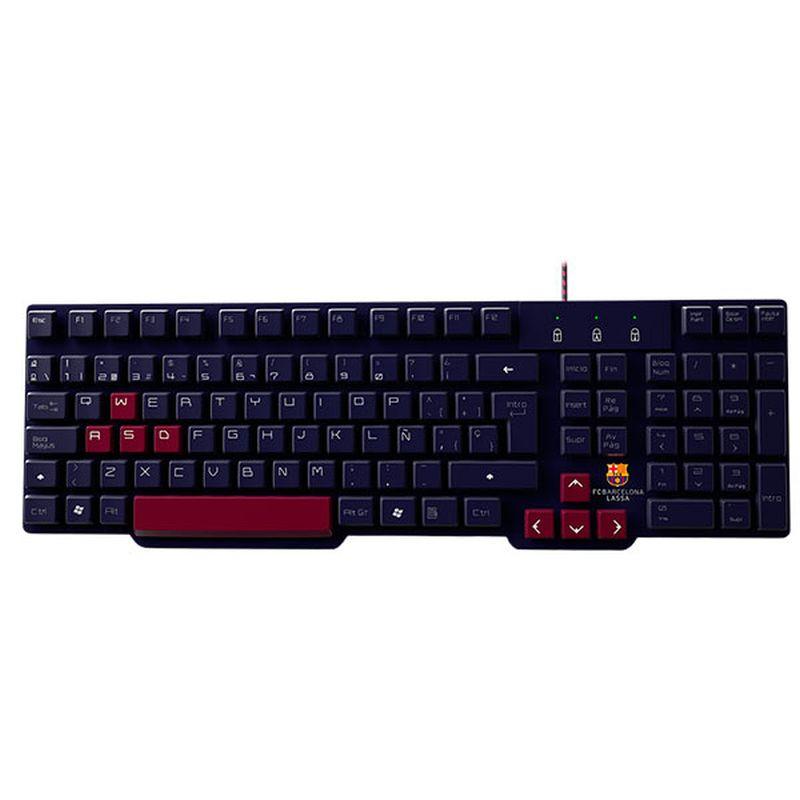 MARS GAMING TECLADO MKBC EDICION EUROLIGA FC BARCELONA USBCHAPADO EN ORO BASE METALICA ANTI-GHOSTING