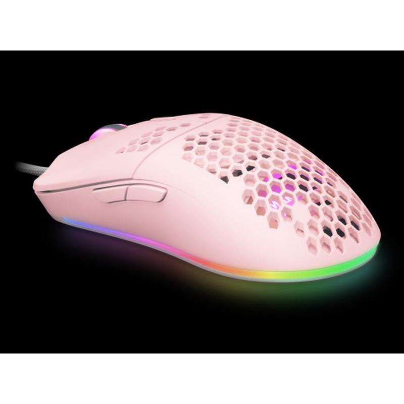 MARS GAMING  RATON OPTICO MMAX HIVE PINK 12400DPI